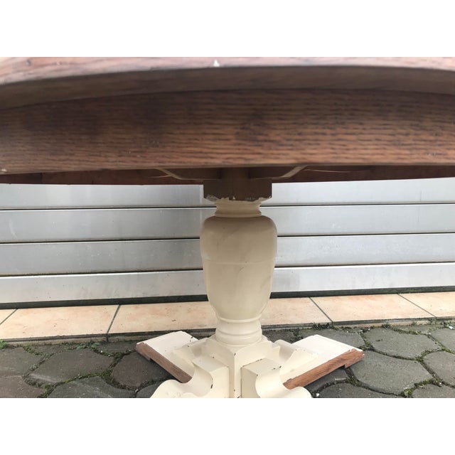 Round Oak Veneer Coffee Table, 1970s For Sale - Image 14 of 18