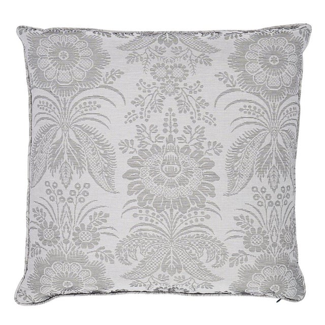 Schumacher Schumacher Greta 20" Pillow in Grey For Sale - Image 4 of 4