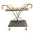 Vintage Hollywood Regency Gilt Metal & Glass Two-Tier Bar Cart or Tea Trolley For Sale