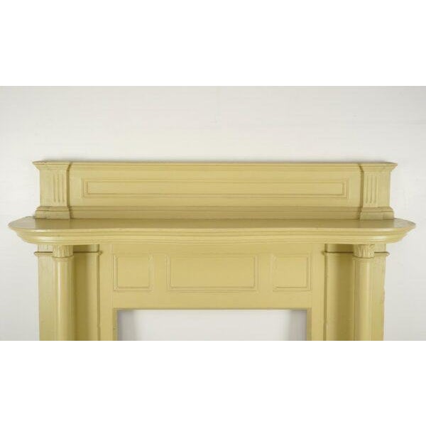 Reclaimed Colonial Revival Painted Wood Mantel For Sale - Image 4 of 11
