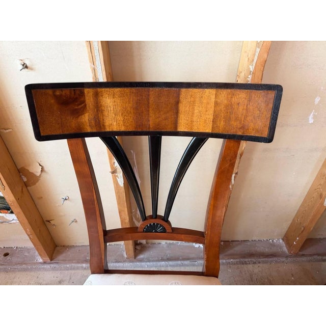 Wood Late 20th Century Set of 4 Century Neoclassical Style Dining Room Chairs For Sale - Image 7 of 17