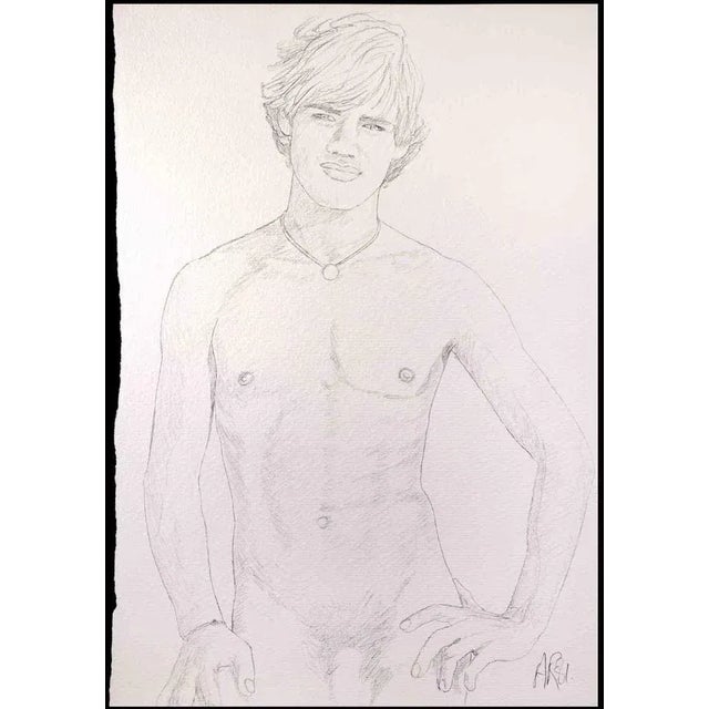 Portrait of a boy is an original drawing on pencil realized by Anthony Roaland in 1981. Hand-signed and dated by the...
