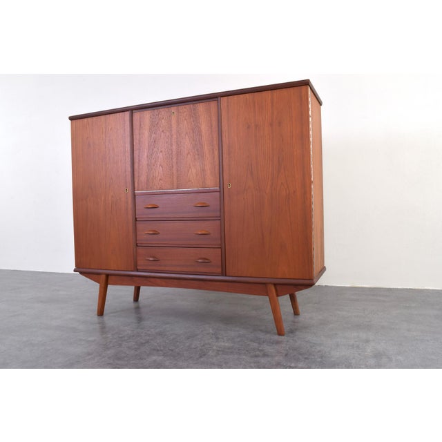 Mid-Century Danish Teak Highboard, 1960s For Sale - Image 14 of 18