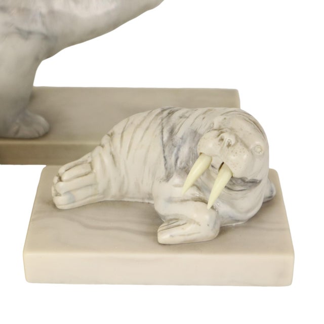 Vintage Animal Figurines Art in Marble Inuit, Canada, 1980s. Set of 3 For Sale - Image 17 of 18