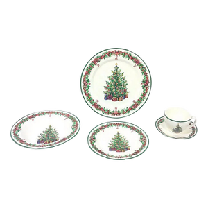 Holiday Christmas Place Setting-Set of Five