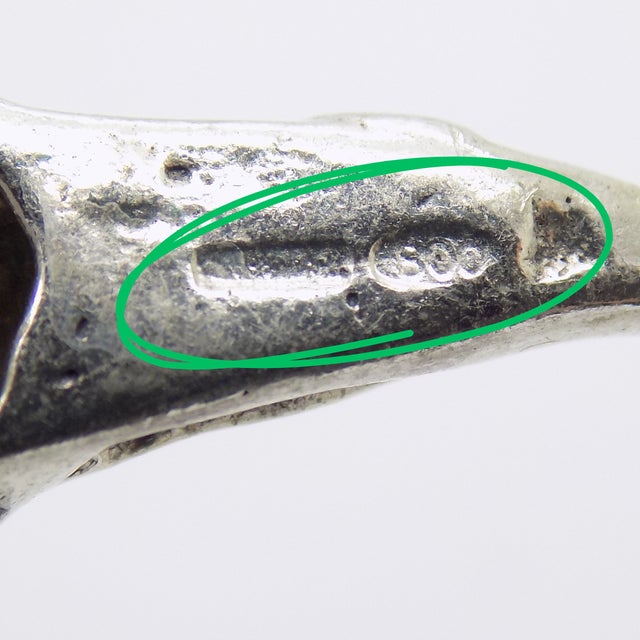 Metal Vintage Italian Handmade Genuine Silver Cornucopia Figurine, Symbol of Abundance and Lucky Charm For Sale - Image 7 of 9