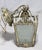 Shabby Chic Vintage Tole and Etched Glass Panel Pendant Lantern For Sale - Image 3 of 12