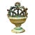 Vintage Polychrome Ceramic Crown Incensario For Sale