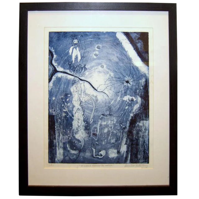 1977 NY "A Glance Through the Window" Lithograph For Sale