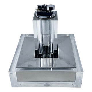 Vintage Ashtray and Lighter by Fabio Manlio Ciocca for Guzzini, 1970s, Set of 2 For Sale