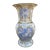 Late 20th-Century Chinoiserie Blue, White and Gold Porcelain Vase For Sale