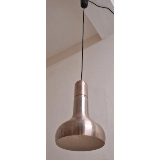 Vintage German Ceiling Lamp with Copper-Colored Aluminum Shade by Staff, 1980s For Sale - Image 6 of 9