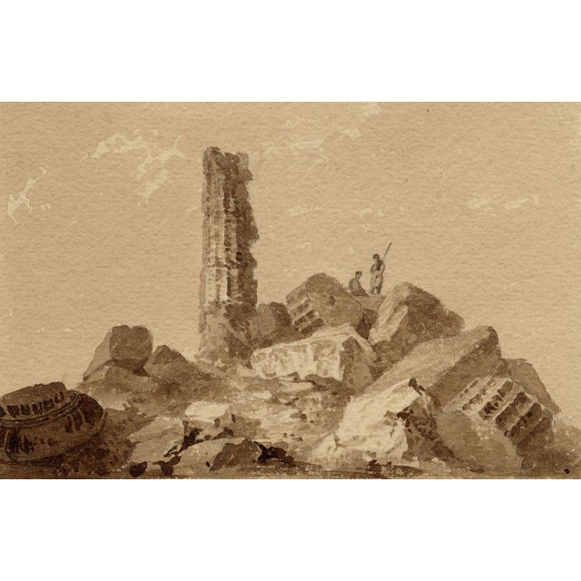 William Page, Temple of Hercules, Sicily, Watercolour For Sale - Image 3 of 9