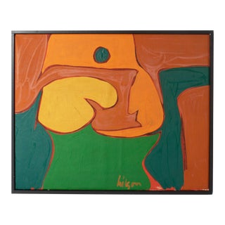 Signed Cerebral Series Acrylic and Charcoal on Canvas Painting by Harry Hilson For Sale