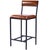 Industrial Lazarus 27 in. Seat Height Leather and Metal Counter Stool, Industrial Chic For Sale - Image 3 of 11