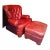 Indulge in the Luxury of This Exquisite Leather Club Writer's Chair and Matching Ottoman by Lane Furniture For Sale