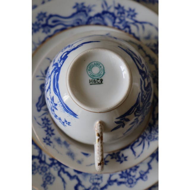 An exceptional 48-piece antique porcelain dinnerware service by Haviland & Co. of Limoges, France, retailed by the...