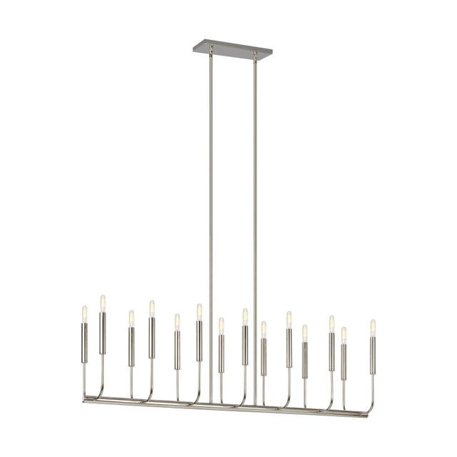 The Brianna fourteen light billiard island chandelier in polished nickel enhances the beauty of your home with ample light...