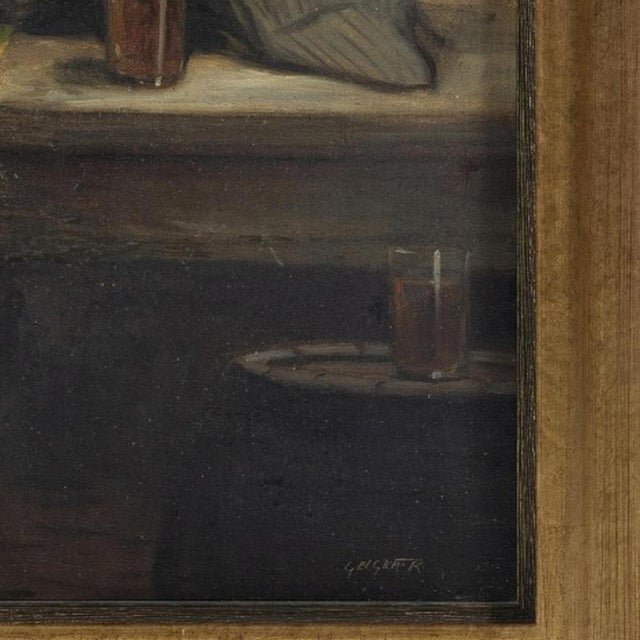 Richard Geiger, Figurative Scene, Oil on Canvas For Sale - Image 5 of 6