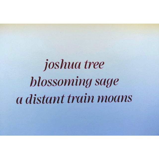 2020s Contemporary Fiber Art Joshua Tree Desert Landscape Set With Haiku by Paula Darnell For Sale - Image 5 of 10