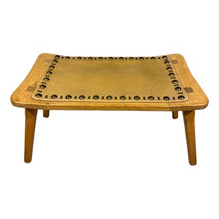 Small Vintage Blond Oak Stool, 1960s For Sale
