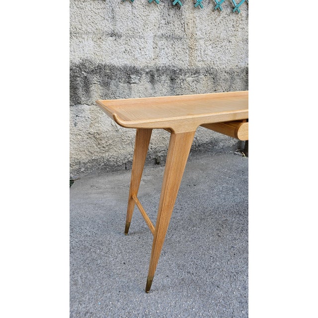1950s Writing Desk in Ash Wood by Gio Ponti , 1950s For Sale - Image 5 of 15