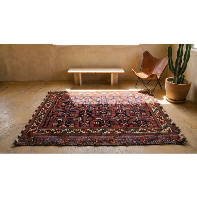 Antique Persian Tribal Afshar Rug For Sale - Image 12 of 12