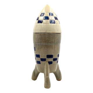 Ceramic Rocket Ship Bottle or Decanter, France, 1940s or 1950s For Sale