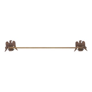 Vintage Brass Eagle Towel Bar For Sale