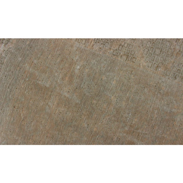 Floral All-Over Medallion Vintage Turkish Oushak Runner With Faded Color Palette For Sale - Image 12 of 13