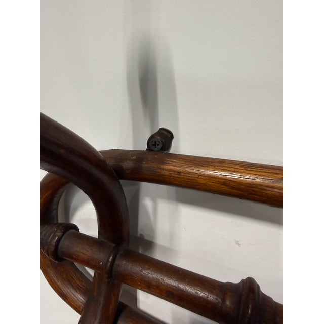 French Faux Bamboo Bentwood Wall Coat Rack, Thonet-Style, Late 19th For Sale In Providence - Image 6 of 11