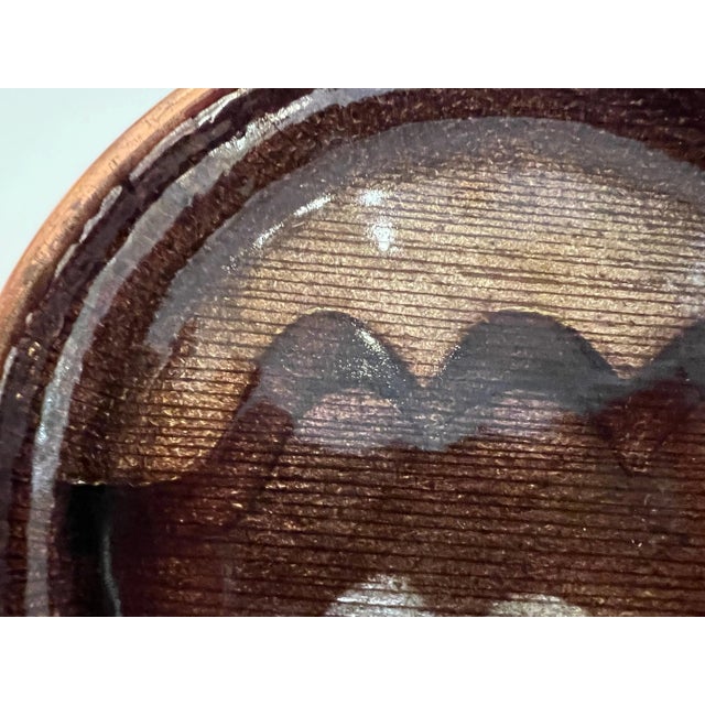 Copper Studio Del Campo Wave Italian Mis Century Enamel Bowl For Sale - Image 8 of 13