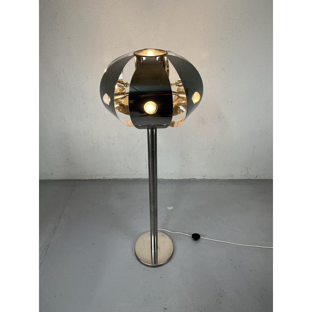 Metal Italian Space Age Style Metal Floor Lamp, 1960s For Sale - Image 7 of 9