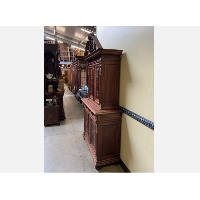 Brown Antique Neo-Renaissance Walnut and Bronze Cabinet, 1880s For Sale - Image 8 of 12