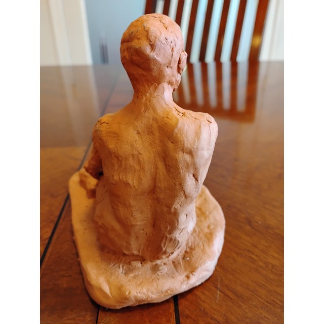 1970s Signed Sienna Terracotta Maternity Sculpture Pair • Chronological Pregnancy Set For Sale - Image 9 of 12