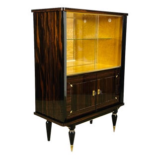 Art Deco Display Case in Macassar Ebony, 1940 For Sale