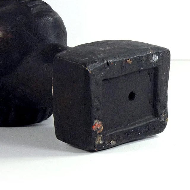 Black Modernist Akan Head Sculpture, Ghana, 1980s For Sale - Image 8 of 9