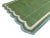 Casa Cosima Handmade Cotton Scalloped Rug, Moss Green with Cream and Light Blue Border 6'x9' For Sale - Image 4 of 6