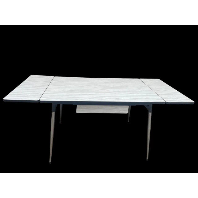 Dining Table and Chairs in White Formica, 1950s, Set of 5 For Sale - Image 9 of 12