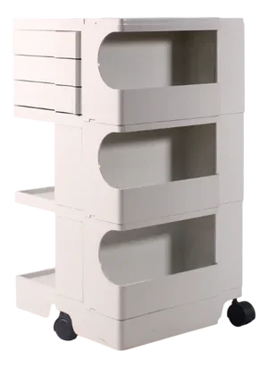 White Boby Cart by Joe Colombo for Bieffeplast