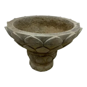 Vintage Chinese Hand Chiseled Stone Planter