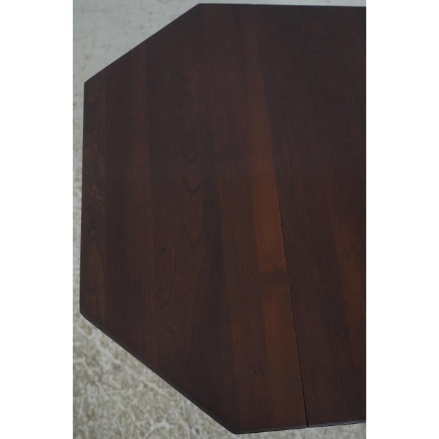 Pair Ethan Allen Georgian Court Cherry Drop Leaf End Tables For Sale - Image 11 of 18