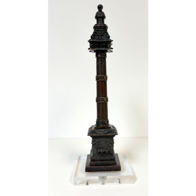 Ferdinand Barbedienne French Grand Tour Bronze Paschal Column, circa 1870 For Sale - Image 11 of 18