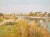 A contemporary Impressionistic oil painting on canvas titled "La Seine Travers les Hautes Herbes (The Seine Through the...