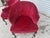 Pair of Red Velvet Vintage Tub Chairs For Sale - Image 11 of 12