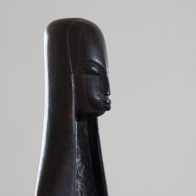 1950s Mid-Century Modernist Madonna in Carved Wood, 1950s For Sale - Image 5 of 8