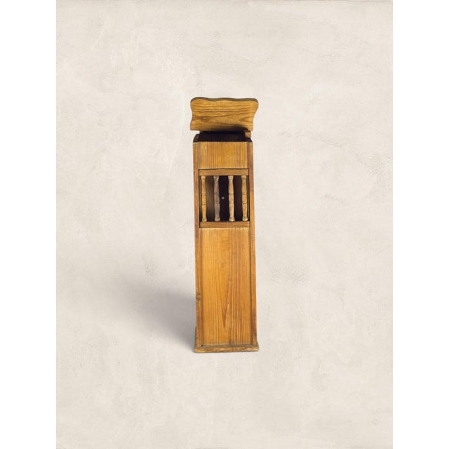 Vintage French Wooden Baguette Box. A charming vintage European pine bread box dating to circa 1950. Featuring a tall,...