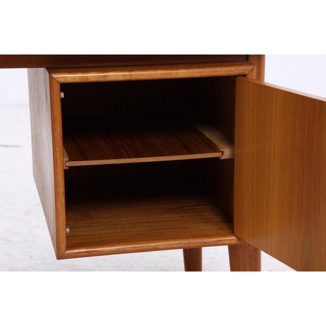 Mid-Century Teak Desk with 3 Drawers For Sale - Image 10 of 18
