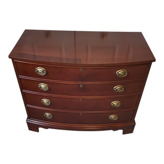 Ethan Allen 18th C. Mahogany Bow Front Chest For Sale