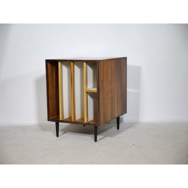 Simple cherry wood document chest – one of a kind. Multiple compartments for LPs, documents, or accessories. Width 51 cm,...